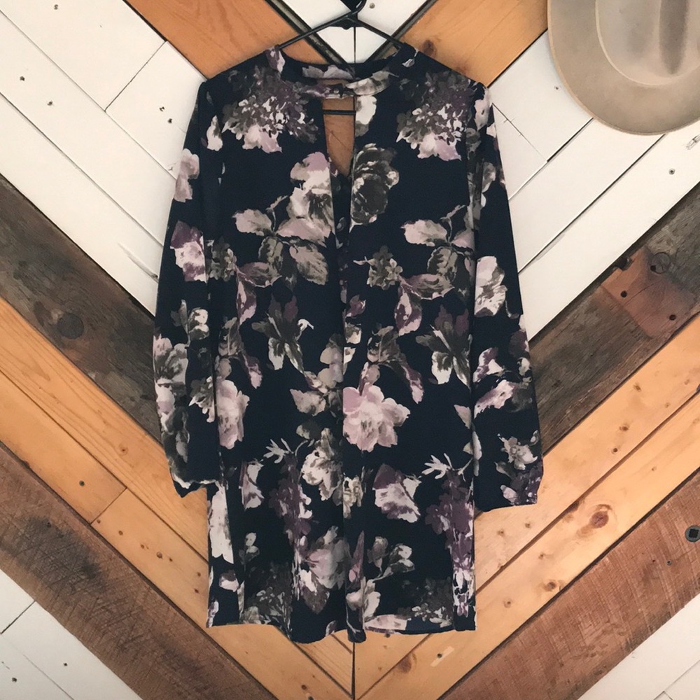Navy Floral Tunic